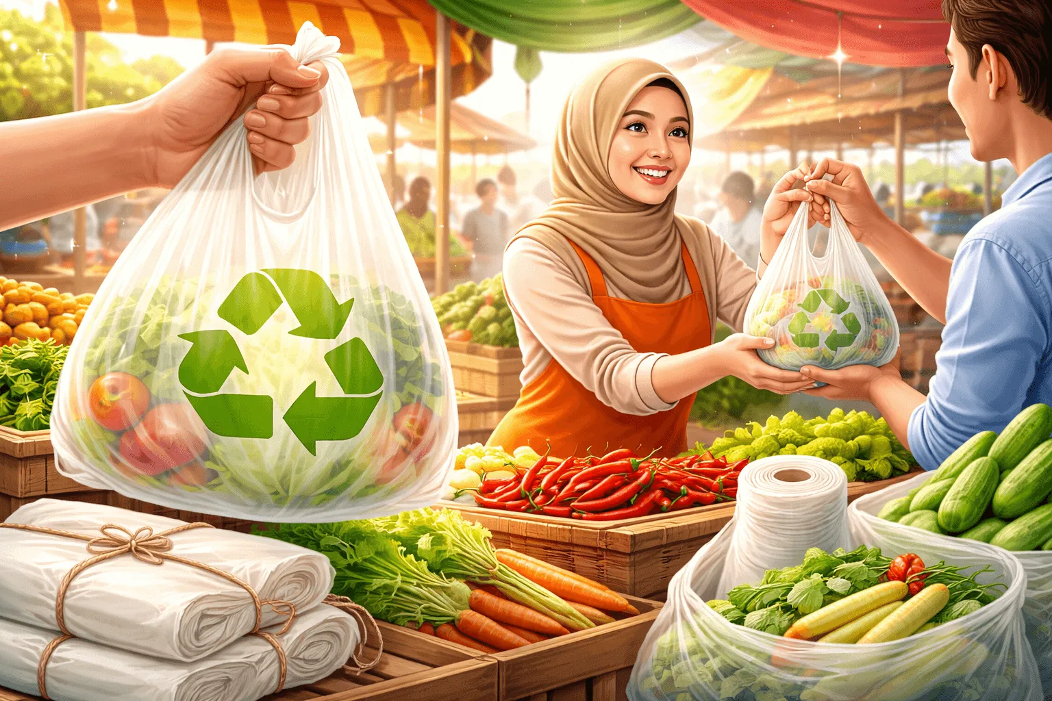 Plastic Bag Suppliers support hawker and wet market