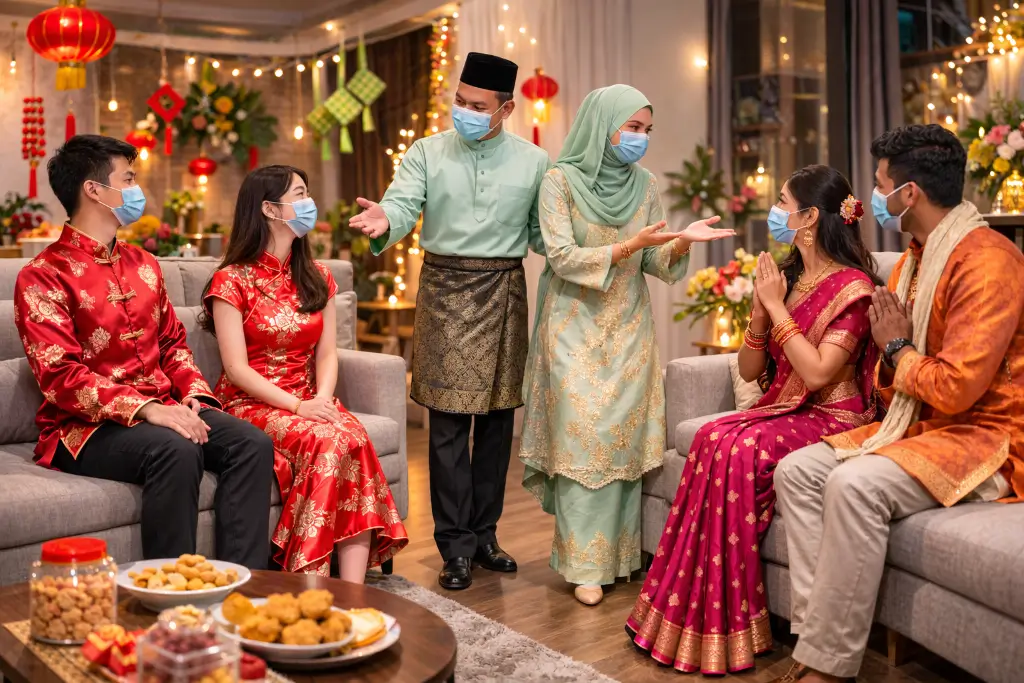 Mask-In 3 Ply Disposable Protective Mask, protect yourself during cultural celebrations